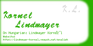 kornel lindmayer business card